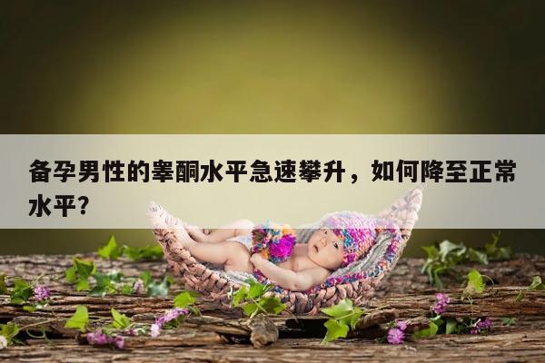 备孕男性的睾酮水平急速攀升，如何降至正常水平？