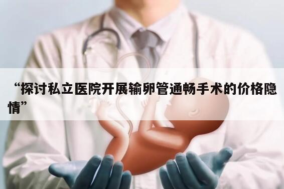 “探讨私立医院开展输卵管通畅手术的价格隐情”