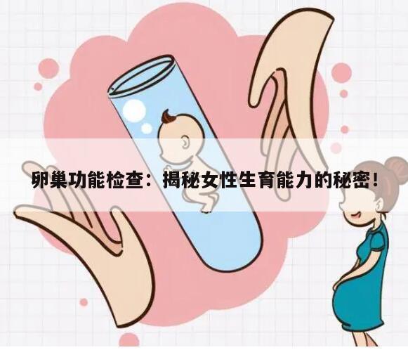 卵巢功能检查：揭秘女性生育能力的秘密！