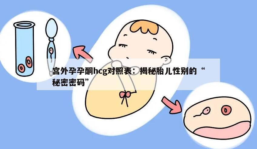 宫外孕孕酮hcg对照表：揭秘胎儿性别的“秘密密码”