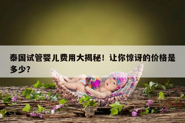 泰国试管婴儿费用大揭秘！让你惊讶的价格是多少？