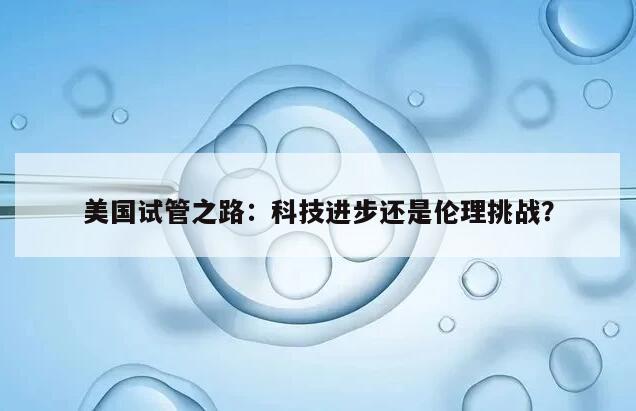 美国试管之路：科技进步还是伦理挑战？