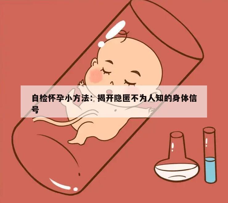 自检怀孕小方法：揭开隐匿不为人知的身体信号