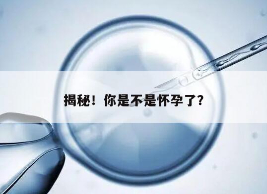 揭秘！你是不是怀孕了？