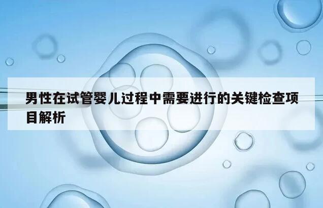 男性在试管婴儿过程中需要进行的关键检查项目解析