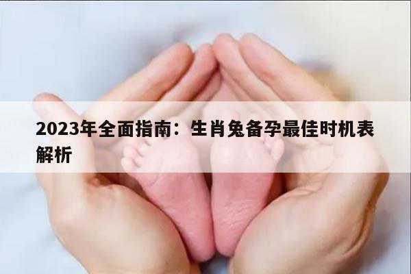 2023年全面指南：生肖兔备孕最佳时机表解析