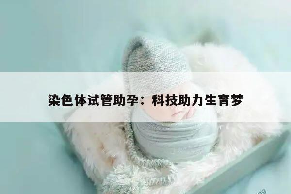 染色体试管助孕：科技助力生育梦