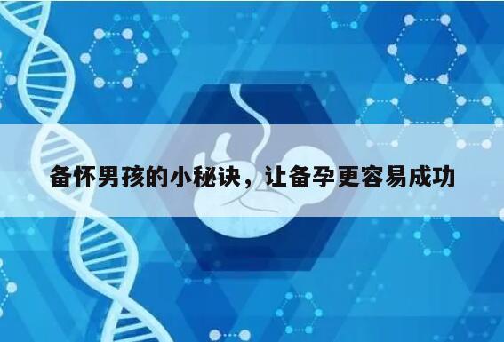 备怀男孩的小秘诀，让备孕更容易成功